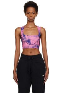 Розовый спортивный бюстгальтер с принтом тай-дай Off-White