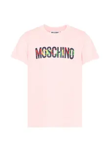 Футболка Moschino Kids, розовый