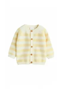 Кардиган прямого кроя на пуговицах Next, Yellow Chenille Striped