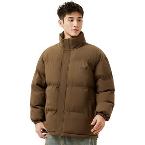 361° Пуховик мужской Monk Robe коричневый со стойкой утолщенный