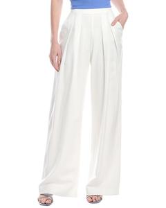 Брюки Enza Costa Twill Pleated Wide Leg Linen-Blend, белый
