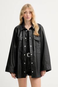 Кожаная рубашка Gestuz, черный