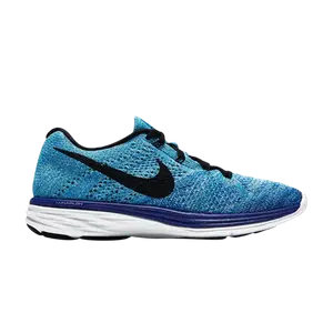 Кроссовки Nike Wmns Flyknit Lunar3, синий