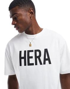 Мужская футболка оверсайз белого цвета Hera