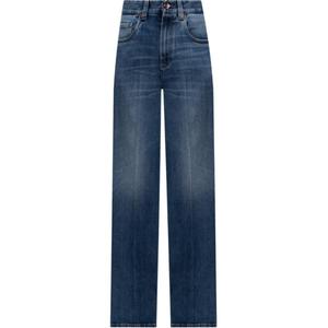 Джинсы с расклешенными штанинами и нашивкой с логотипом Brunello Cucinelli, синий