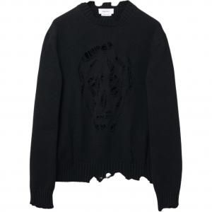 Футболка с длинным рукавом с принтом черепа Alexander McQueen, черный