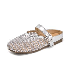 Устойчивые к истиранию, нескользящие, закрытые сандалии, женские, серебристые La Chapelle, Silver