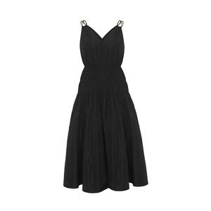 Платье Deep Breath с юбкой и длинным подолом, черный