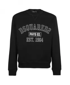 Хлопковая толстовка с логотипом Dsquared2, черный