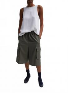 Майка из соболиного меха с квадратным вырезом и перекрещивающимися спицами, белая Tibi, белый