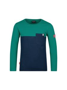 Trollkids Лонгслив Bergen темно-синего/перечно-зеленого цвета