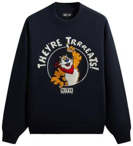 Kith Treats для хлопьев Kellogg's Frosted Flakes и свитера Тони Тигра Льюиса «Ночной», черный