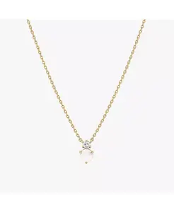 Ожерелье с двумя камнями-зодиаками, покрытое 14-каратным золотом, идея для личного подарка на праздник Bearfruit Jewelry, opal