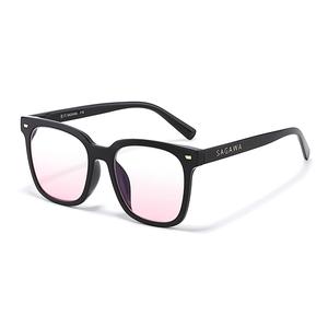 Пластиковые квадратные функциональные очки TR/Memory унисекс Sagawa, черный