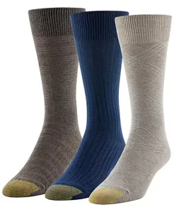 Мужские носки Oscar Texture с усиленным носком, 3 пары Gold Toe, мультиколор