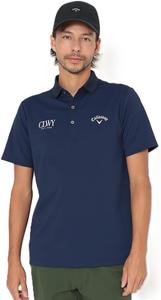 Мужская поло-рубашка Callaway Cool Festa с коротким рукавом, влагоотводящая, быстросохнущая, с защитой от УФ-излучения, для гольфа, C26134100, темно-синий