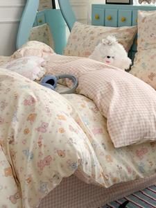 MIDO HOUSE Простыня 0,9 м, комплект 3 предмета, пододеяльник 150x200 см, цветной милый питомец