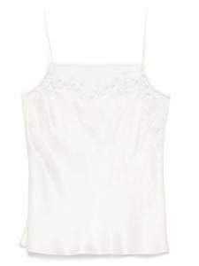 Carine Gilson пижамный топ с кружевом, белый