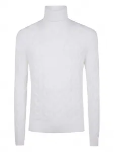 Водолазка с косичной вязкой Gran Sasso, белый