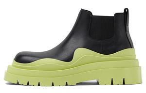 Ботинки челси женские Bottega Veneta, черный/зеленый