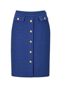 Узкая юбка-карандаш с блестящими акцентами Madeleine, синий