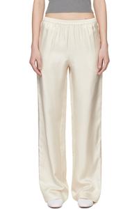 Loulou De Saison Брюки из шелковой саржи Off-White alera lds