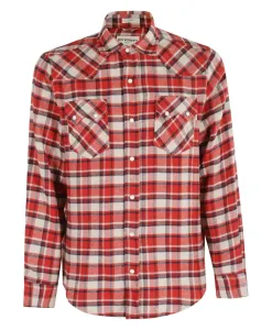 Разноцветная клетчатая рубашка в стиле вестерн с длинными рукавами Roy Roger'S, красный