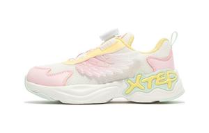 XTEP Противоскользящие износостойкие спортивные повседневные кроссовки белого и розового цвета для детей 3–7 лет