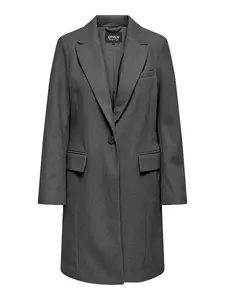 Only длинное пальто "ONLNANCY LIFE COAT CC OTW", серый