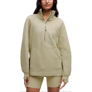 Lululemon Функциональная толстовка Scuba Series SS25 с воротником-воронкой и молнией до половины, женская, черная