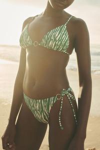 Плавки бикини со стрингами на завязках H&M, зеленый