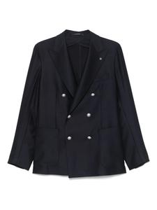 Шерстяной двубортный пиджак Tagliatore, синий