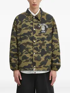 Куртка с камуфляжным принтом A BATHING APE, зеленый