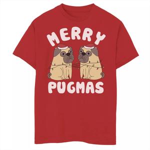 Футболка с рисунком Merry Pugmas для мальчиков 8–20 лет Licensed Character