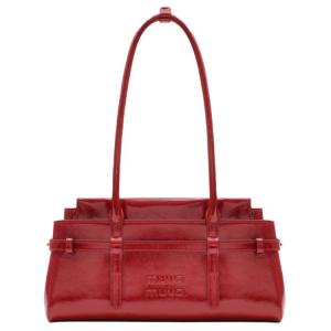 MUVA Сумка через плечо из натуральной кожи среднего размера, Party Red