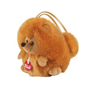 Коллекция животных милый питомец дизайн брелок для ключей  коричневый розовый куклы плюшевый кулон 12см высота TRUDI, 29098 Pomeranian