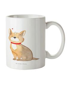 Детская кружка с изображением собаки, без слов, белого цвета Mr. & Mrs. Panda