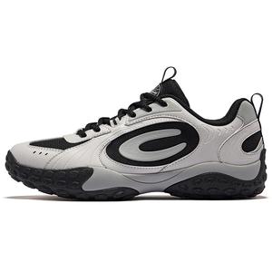 Erke Мужские повседневные кроссовки Flash Moon с дышащим и износостойким низким верхом, цвет "дымчатый серый", "угольно-черный"