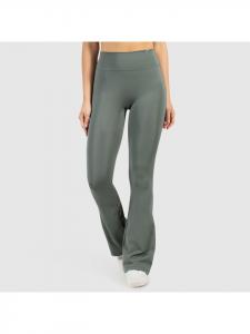 SMILODOX Расклешенные леггинсы Лорин в зеленом цвете