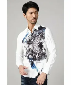 Tornado mart рубашка с японским принтом, цвет Blue