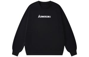 Свитшот унисекс Kawasaki, ворсованный хизер-грей