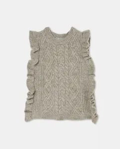 Детский фантазийный жилет с завязками из люрексной ткани Coconut El Corte Inglés, светло-серый