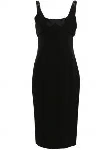 Платье миди с квадратным вырезом Versace Jeans Couture, черный