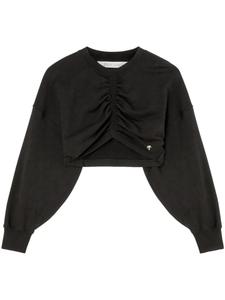 Palm Angels укороченная толстовка со сборками, черный