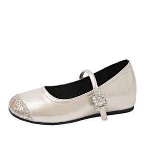 WUJI Женские туфли Мэри Джейн на плоской подошве шампань, цвет Champagne