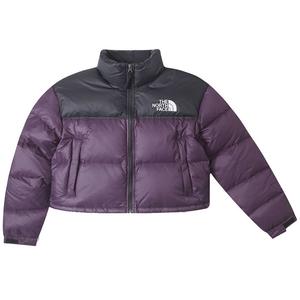 Куртка-пуховик Nuptse с цветными блоками THE NORTH FACE, фиолетовая