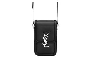 SOLFERINO Гладкая кожаная сумка через плечо кроссбоди мини мужская черная SAINT LAURENT