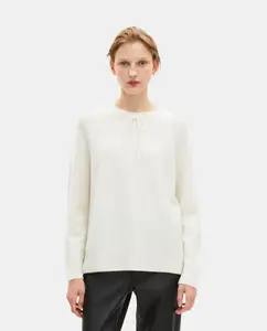 Кашемировый джемпер с круглым вырезом The Kooples, белый