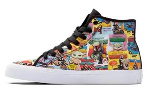 Кроссовки DC Shoes Skateboarding Shoes Unisex High-top Black Printed, черный