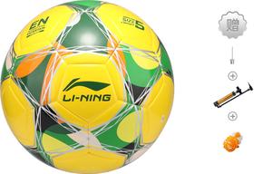 LINING Размер 5 футбольный мяч TPU бесшовный термосварной Unisex желтый/зеленый/черный